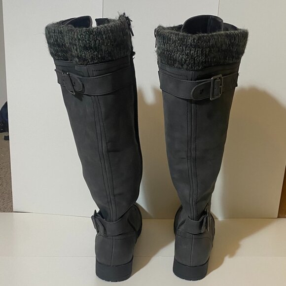 Gray Knee High Boots - Picture 3 of 4